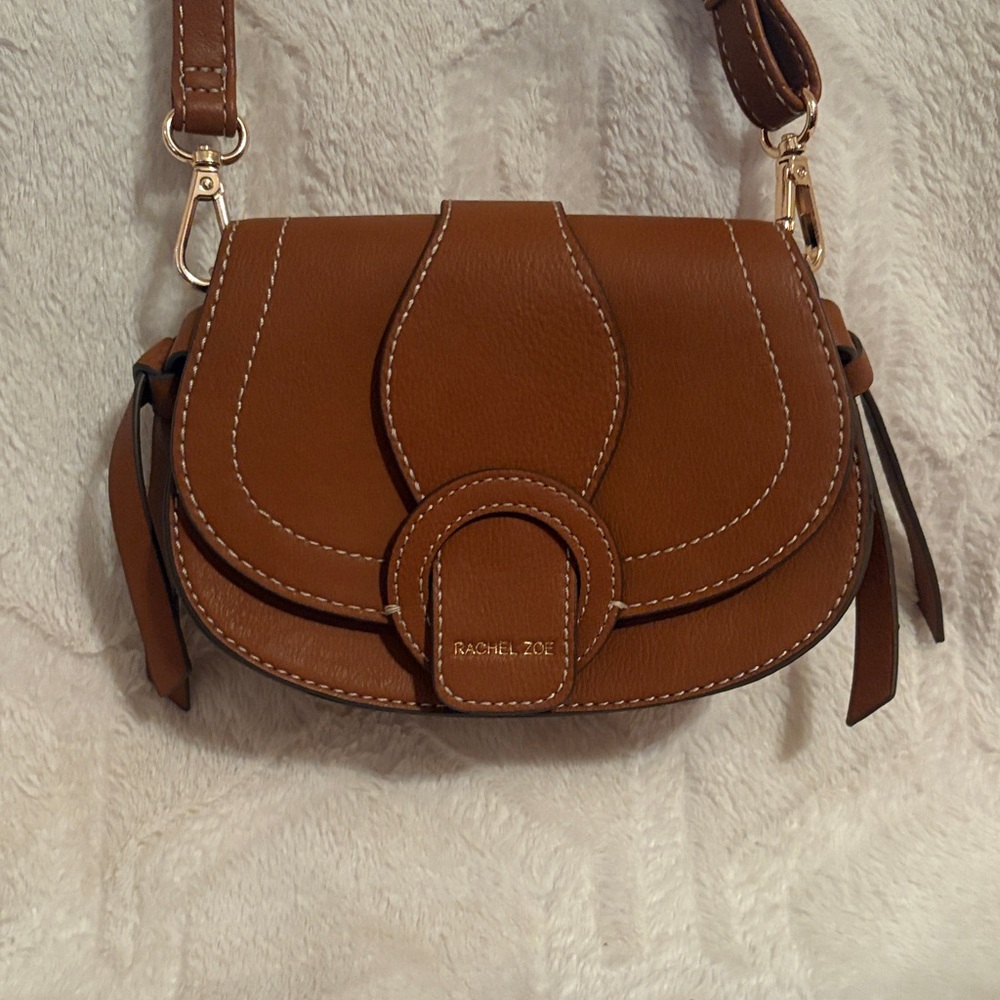 NWOT Rachel Zoe Cognac Saddle Crossbody Bag